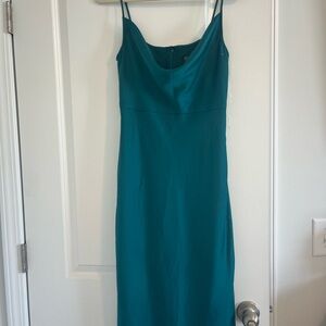 Taylor Teal Sleeveless Midi Dress